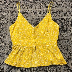 Yellow Floral Romantic Top